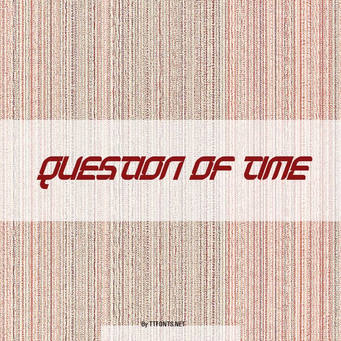 Question of time example